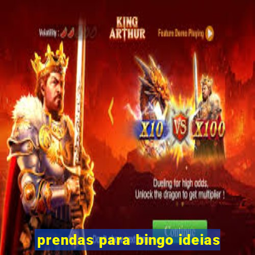 prendas para bingo ideias